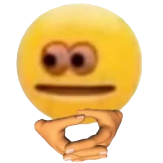 😶 Эмодзи, Ухмылка, Мем, Лицо, Руки whatsapp sticker