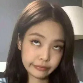 🙄 Jennie Kim kpop, idol, face, meme, funny, silly telegram sticker