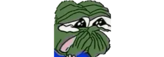 🥺 Pepe the Frog pepe, rã, meme, meme da internet, triste, chorando telegram sticker
