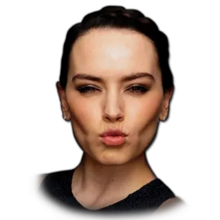 😚 woman, face, kiss, expression, portrait telegram sticker