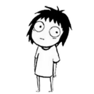 😒 Cartone animato, Personaggio, Illustrazione, Disegno, Emo, Schizzo telegram sticker