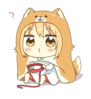 😗 Anime, Hund, Chibi, Süß, Cartoon, Sticker whatsapp sticker