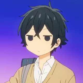 ✏️ anime, manga, bored, expressionless, neutral telegram sticker