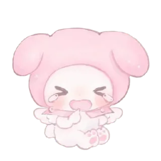 😀 pleurer, doigt d'honneur, offensant, dessin animé, mignon telegram sticker