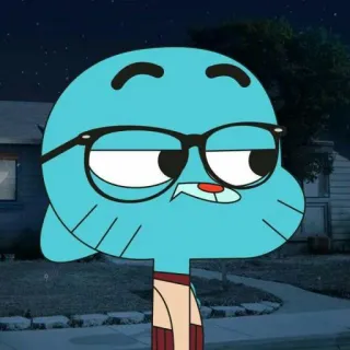 ❤️ Gumball The Amazing World of Gumball Cartoon, Figur, Brille, Gumball, animiert, TV-Serie whatsapp sticker