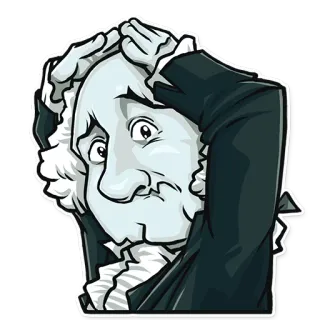 😨 Dessin animé, Personnage, Expression, Choqué, Triste telegram sticker