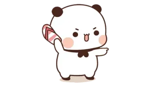 🍩 süß, Panda, Cartoon, Tier, animiert telegram sticker