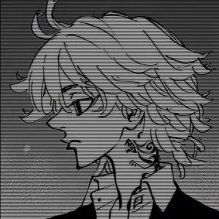🐉 Anime, Manga, Personaje, Blanco y Negro, Arte telegram sticker