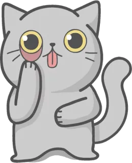 😜 Katze, Tier, süß, Aufkleber, Cartoon telegram sticker