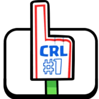👆 CRL #1 doigt en mousse, numéro un, CRL, sport, fan whatsapp sticker