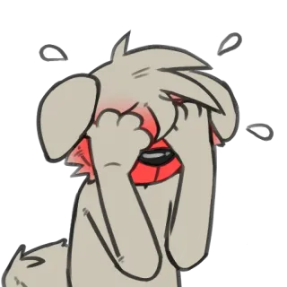 😳 dog, crying, upset, sad, furry, cartoon, distressed, tears whatsapp sticker