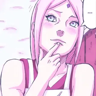 🌸 Sakura Naruto ... anime, manga, sakura, thinking, woman telegram sticker