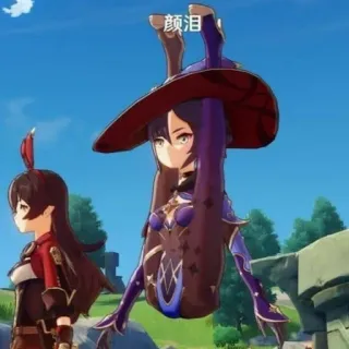 🏮 Mona Genshin Impact 颜泪 jeu vidéo, genshin impact, mona, animé whatsapp sticker