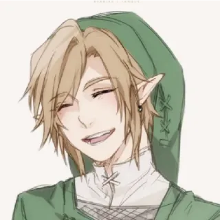 😁 Link The Legend of Zelda Link, Zelda, Videojuego, Personaje, Héroe, Estilo anime, Fan art telegram sticker