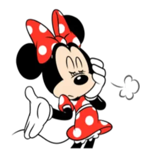 😐 Minnie Mouse cartoon, Minnie Mouse, Disney, character, animation whatsapp sticker
