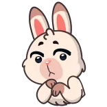 🥺 coniglio, coniglietto, carino, animale, cartone animato telegram sticker