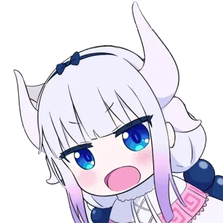 😮 Kanna Kamui Miss Kobayashi's Dragon Maid Anime, Kanna, Drago, Miss Kobayashi's Dragon Maid, Kawaii telegram sticker