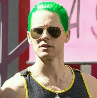 ✖️ Joker Joker, DC Comics, villain, green hair, Jared Leto telegram sticker