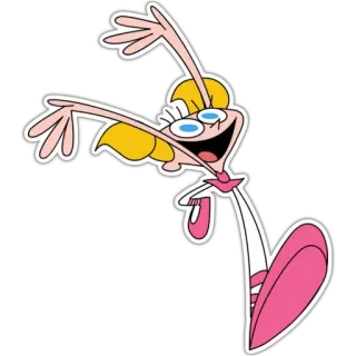 😀 Dee Dee Dexter's Laboratory cartoon, animation, dexter's laboratory, dee dee telegram sticker