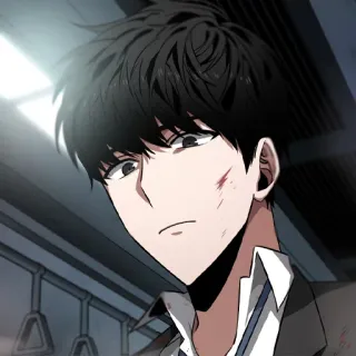 📱 Anime, Man, Serieus, Portret telegram sticker