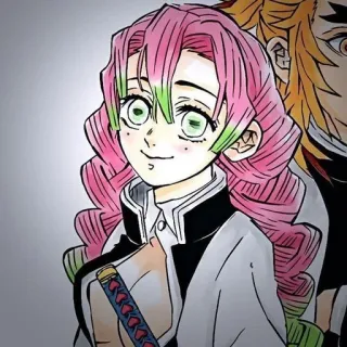 💕 Mitsuri Kanroji Demon Slayer anime, demon slayer, mitsuri kanroji, love hashira, manga telegram sticker