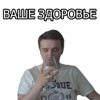 🥂 ВАШЕ ЗДОРОВЬЕ toast, drinking, wine, cheers, celebration, russian, health telegram sticker