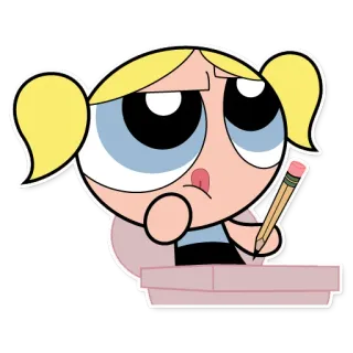 🤔 Bubbles Powerpuff Girls Cartone animato, Carino, Bolle, Le Superchicche, Bambino telegram sticker
