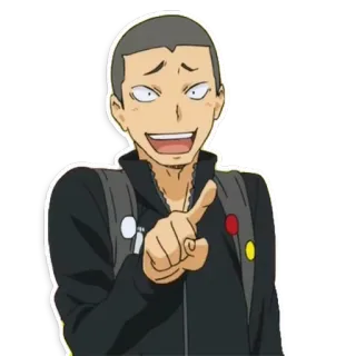 😄 Tanaka Ryūnosuke Haikyu!! Anime, Haikyuu, Tanaka, Ryunosuke, Personaje, Deportes, Voleibol telegram sticker