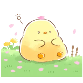 😌 цыпленок, милый, животное, птица telegram sticker