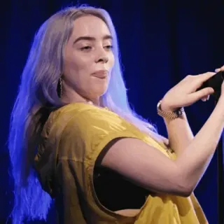 🌊 Billie Eilish Billie Eilish, piosenkarka, muzyk, gwiazda pop, celebrytka, kobieta, artystka telegram sticker