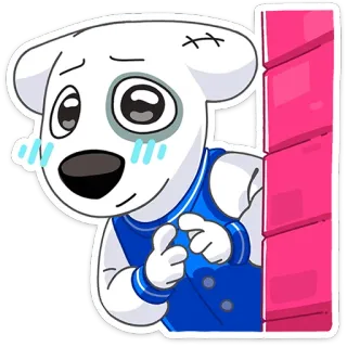 🥹 狗, 卡通, 可爱, 动物, 角色, 插画 telegram sticker