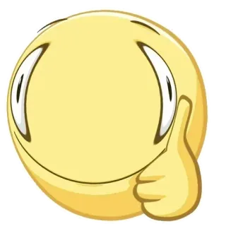 👍 絵文字, いいね, 黄色, 漫画, 笑顔 whatsapp sticker