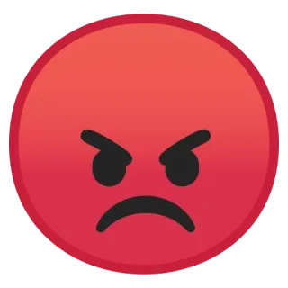 😡 marah, merah, emoji, wajah, suasana hati telegram sticker