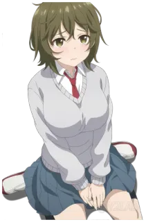 😥 Anime, Garota, Uniforme escolar, Fofa, Feminino, Mangá whatsapp sticker