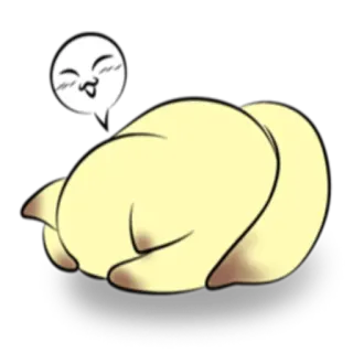 ☺️ dormindo, gato, fofo, adorável, desenho animado, adesivo telegram sticker
