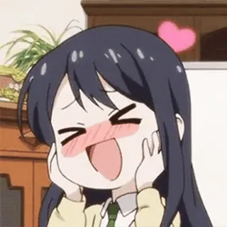 😍 anime, girl, cute, happy, smiling, heart telegram sticker