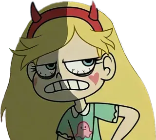 👿 Star Butterfly Star vs. the Forces of Evil Desenho animado, Personagem, Animado, Chifres de diabo, Sarcástico, Humor telegram sticker