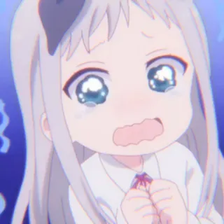 🥺 anime, crying, sad, cartoon, kawaii, girl whatsapp sticker