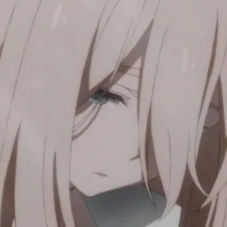 🥀 Anime, Mädchen, Traurig, Blond, Ästhetisch telegram sticker