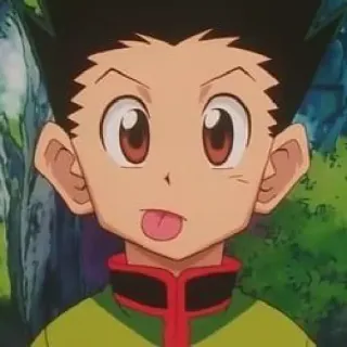 😛 Gon Freecss Hunter x Hunter anime, boy, cartoon, portrait, Gon Freecss telegram sticker