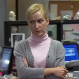 🗞 Angela Martin The Office fernseher, sendung, büro, blond, buchhalter telegram sticker