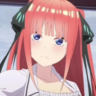 📱 Nino Nakano The Quintessential Quintuplets Anime, Nino Nakano, The Quintessential Quintuplets, Manga, Personnage telegram sticker