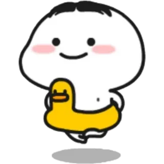 🏖 cartoon, duck, character, cute telegram sticker