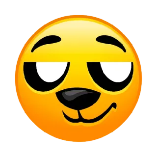 😀 Emoji, Sorriso irônico, Rosto, Expressão, Amarelo, Desenho animado, Sorriso whatsapp sticker