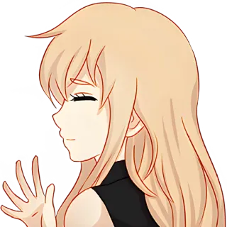 👋 Аниме, Девушка, Мультфильм, Персонаж, Женщина, Анимация, Манга telegram sticker