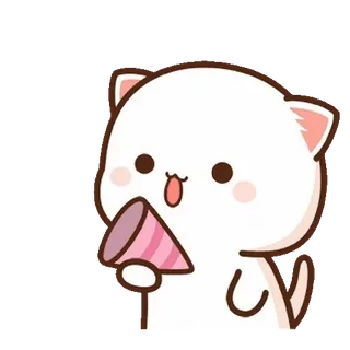 💬 кот, милый, праздник, вечеринка, животное, каваий telegram sticker