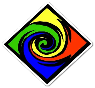 🌪 абстрактный, красочный, вихрь, геометрический, яркий, дизайн, узор telegram sticker