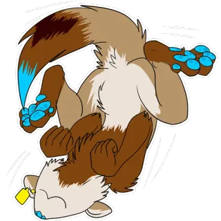 😍 ferret, animal, cute, cartoon, pet, playful, furry, whimsical telegram sticker