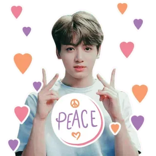 ✌️ PEACE мир, любовь, гармония, сердце, человек, жест рукой whatsapp sticker