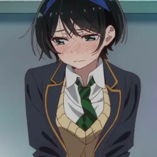 🍧 Ruka Sarashina Rent-A-Girlfriend อนิเมะ, ผู้หญิง, หน้าแดง, อาย, น่ารัก, มังงะ, Rent-A-Girlfriend, รุกะ สาราชินะ telegram sticker